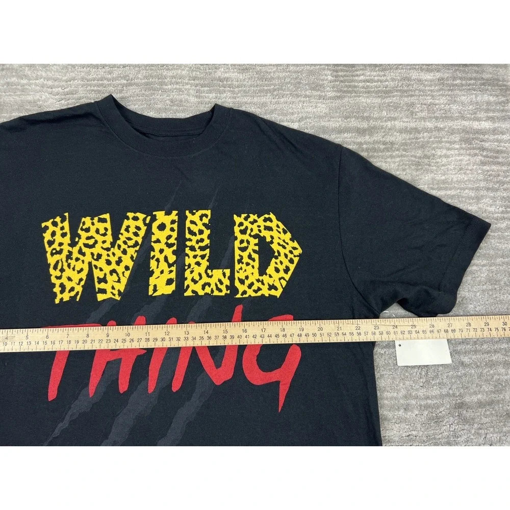 Unbranded T-Shirt Men 3XL Black Wild Thing Graphic Animal Print Short Sleeve Tee